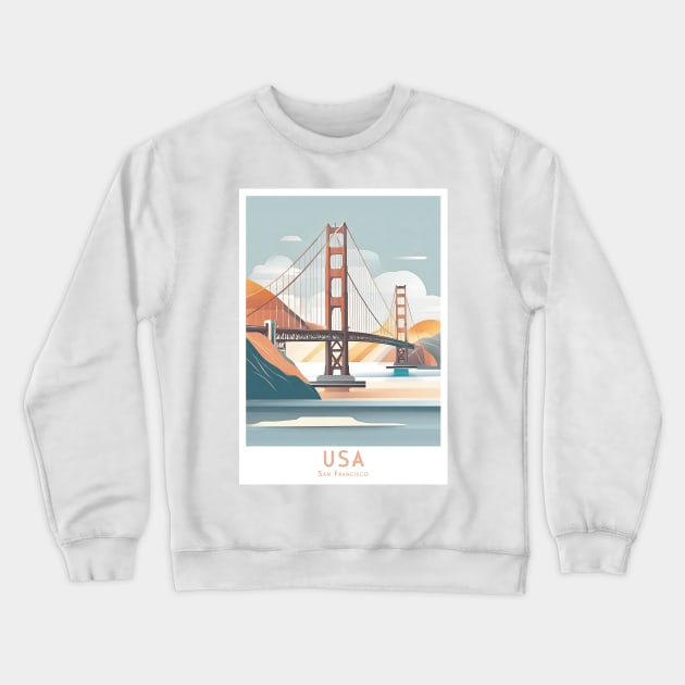 Golden Gate Serenity Crewneck Sweatshirt by POD24